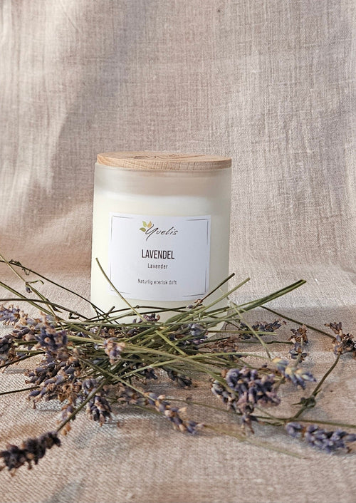Lavendel Eterisk Doftljus - Vindpust Butik